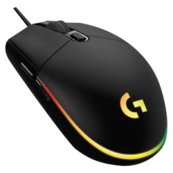 Mouse Gaming Optico Logitech G203 LightSync, 8000 Dpi, 6 Botones, Spectro RGB, Usb 2.0, Negro