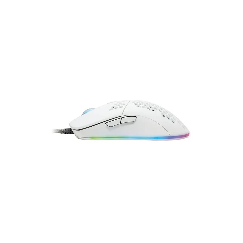 Mouse Gaming Game Factor MOG-601 Blanco, RGB, 16000 DPI, Sensor PMW3389, 7 botones