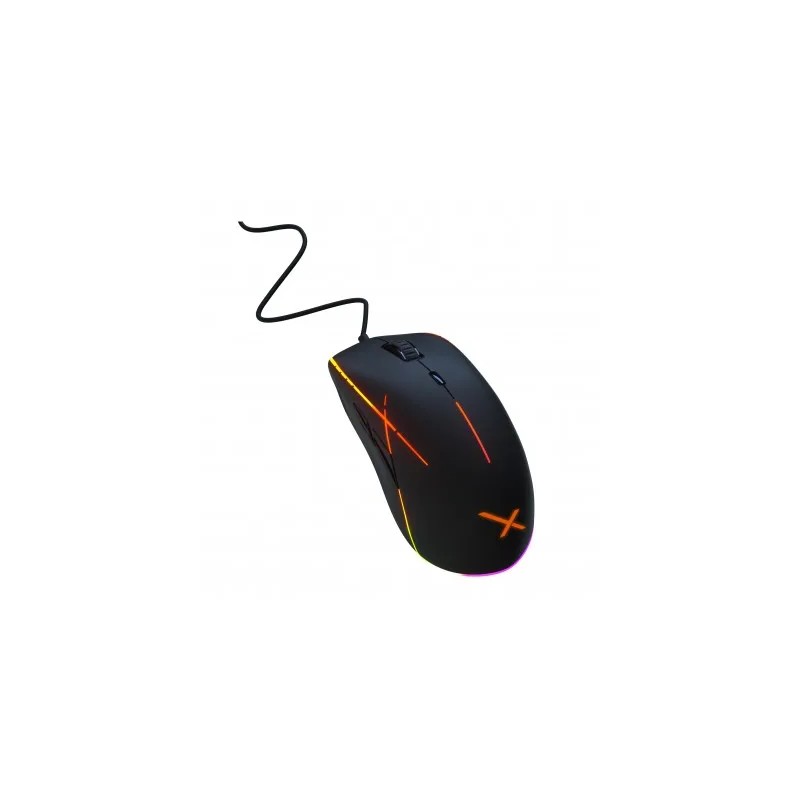 Mouse Gamer Xzeal XZ930, USB 1.7 mts, 12400 DPI, RGB, 8 botones programables, Scrol de metal, Sensor PAW-3327, Negro, XZMX930B