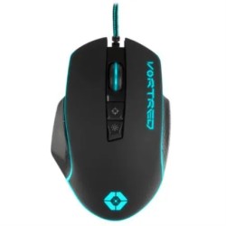 Mouse Gamer Vortred Optico Trapper Alámbrico USB-A 4000 DPI Negro