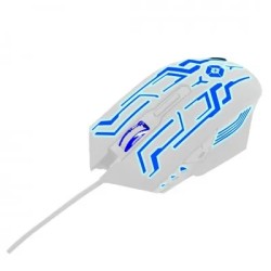 Mouse Gamer Vortred Óptico Legacy Alámbrico USB Izquierdo 3600DPI Blanco