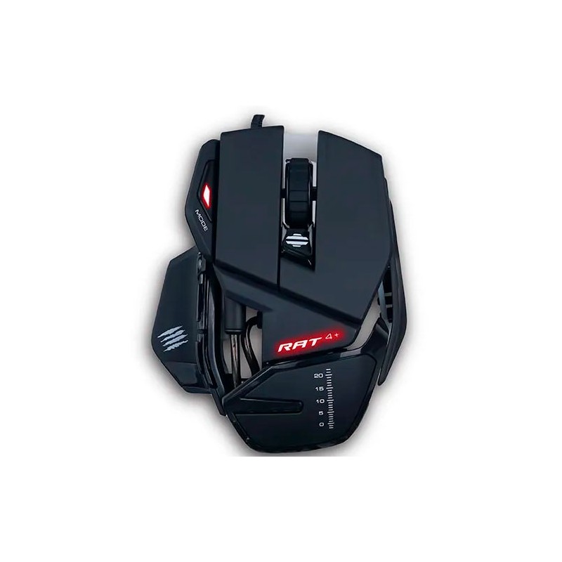 Mouse Gamer Mad Catz R.A.T. 4+, Alámbrico,  USB, Negro