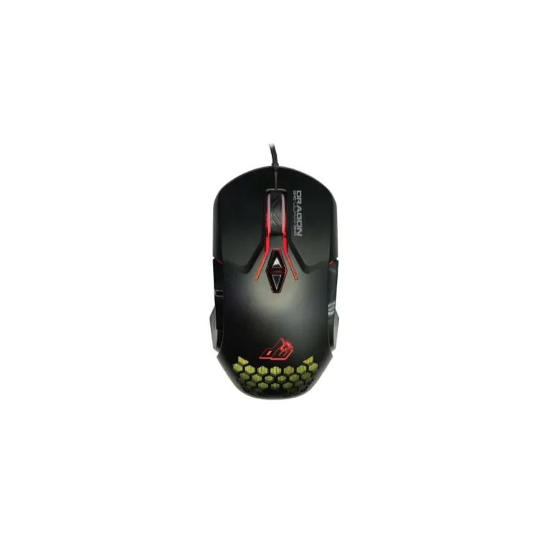 Mouse Gamer Dragon XT USB Base Metálica 6 Botones Silenciosos 6400 dpi RGB Color Negro