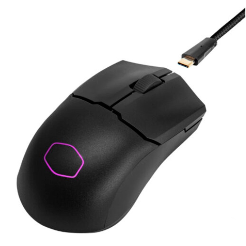 Mouse Gamer Cooler Master MM712 Alambrico/ Inalambrico, 6 Botones, 19000 DPI, USB-C, Negro
