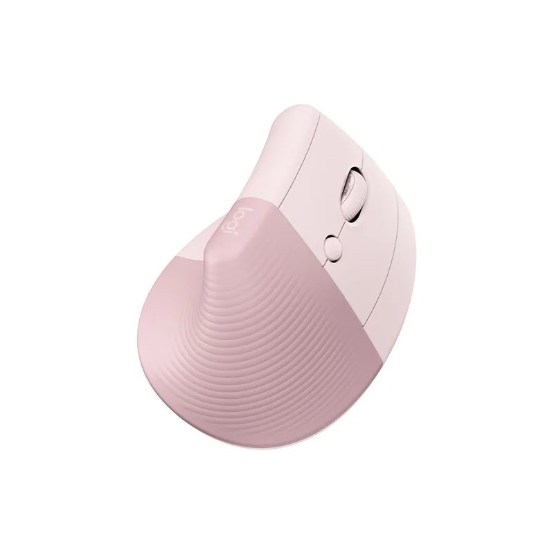 Mouse Ergonómico Logitech Lift Vertical 4 Botones Inalámbrico Bluetooth Rosa