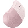 Mouse Ergonómico Logitech Lift Vertical 4 Botones Inalámbrico Bluetooth Rosa