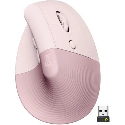 Mouse Ergonómico Logitech Lift Vertical 4 Botones Inalámbrico Bluetooth Rosa