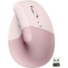 Mouse Ergonómico Logitech Lift Vertical 4 Botones Inalámbrico Bluetooth Rosa