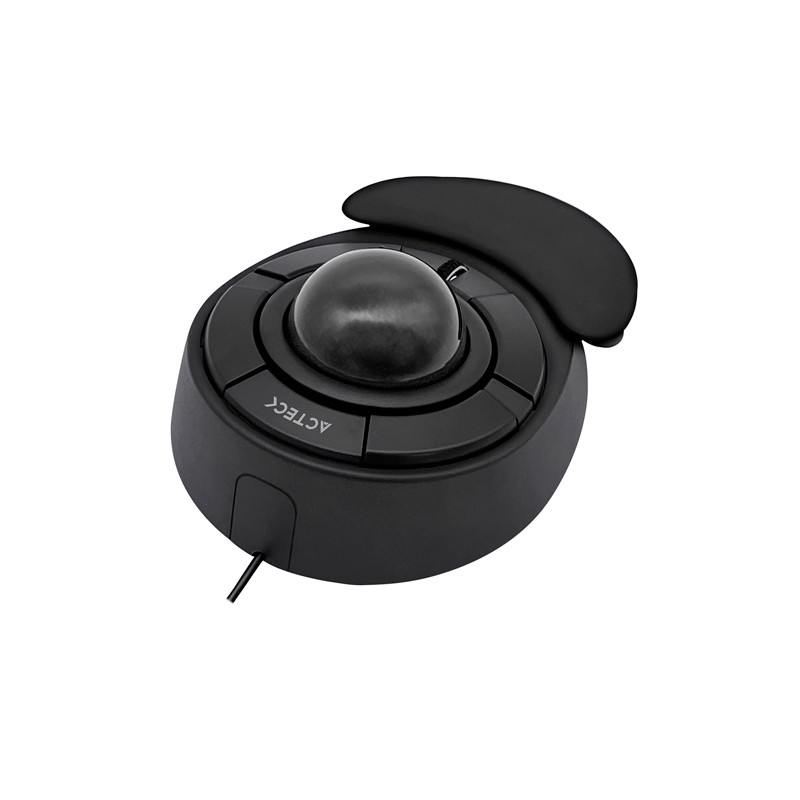 Mouse Ergonomico Acteck Virtous ART X MI787, Alambrico, 1600 DPI, Con reposa munecas, Negro