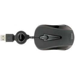 Mouse Easyline Optico Retractil Negro El-993346