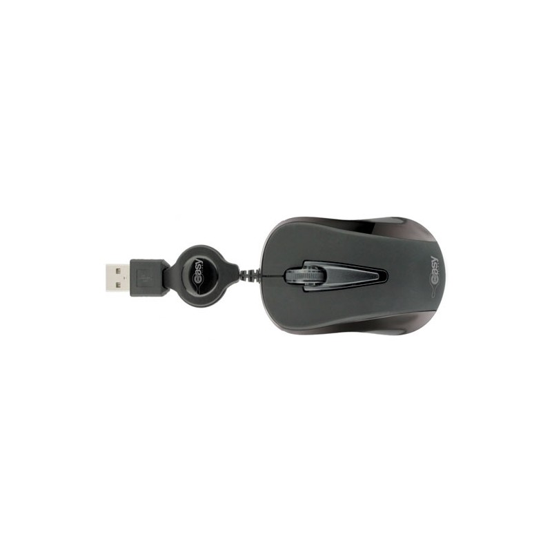 Mouse Easyline Optico Retractil Negro El-993346