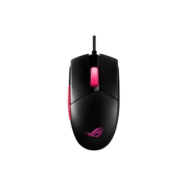 Mouse Asus Optico USB Rog Strix Impact II RGB Electro Punk 6200 DPI Gamer Negro, Rosa P512 Rog Strix Impact II Ep Awpba
