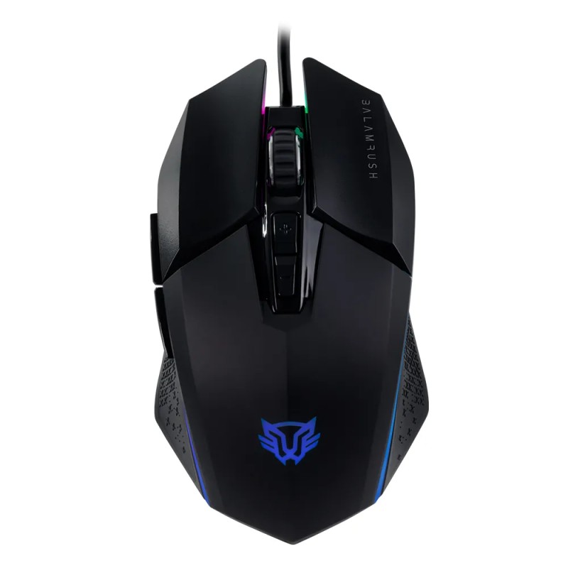 MOUSE ALAMBRICO BALAM RUSH (BR-931410) HELIUM GM980,USB,RGB,12000 DPI,6 BOTONES,NEGRO