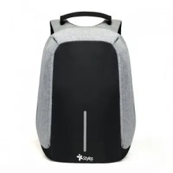 Mochila, Backpack Stylos de Poliester Stabap1S Gris, Negro