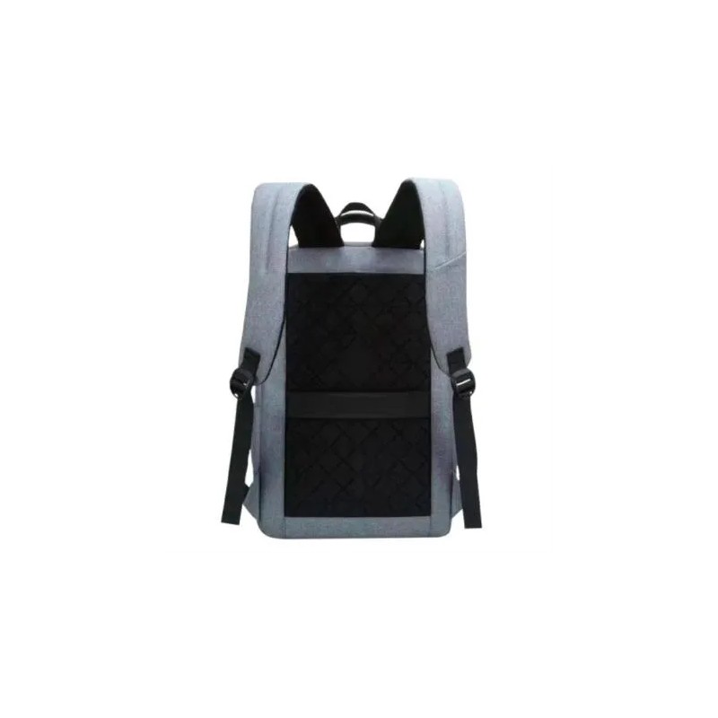 Mochila Stylos, Tejido Sintetico, Resistente al Agua, Incluye Cable USB para Cargar, Color Plata
