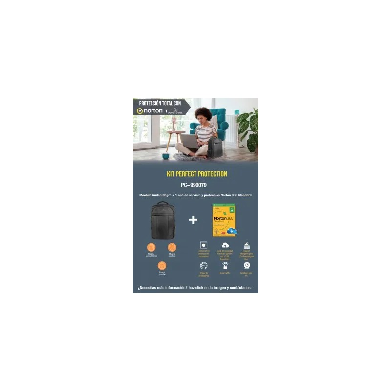 Mochila + Antivirus PERFECT CHOICE PC-990079