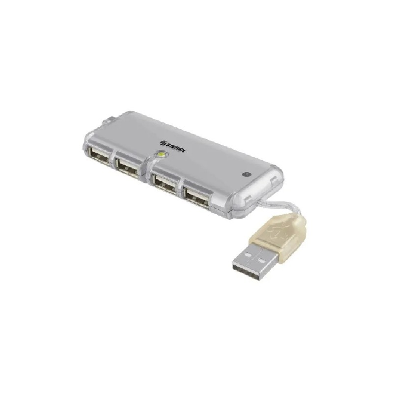 Mini Hub Steren Portátil USB 2.0 Ultra Delgado 4 Puertos