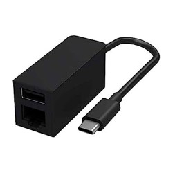 Microsoft Surface USB-C to Ethernet and USB Adapter - Adaptador red / USB - USB-C 3.1 - Gigabit Ethernet x 1 + USB 3.1 x 1 - neg