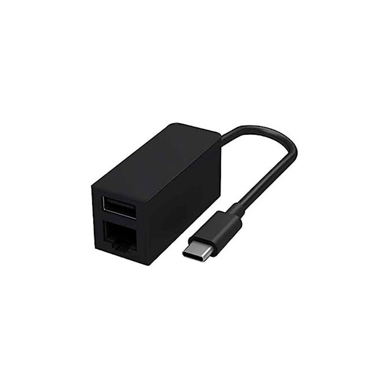 Microsoft Surface USB-C to Ethernet and USB Adapter - Adaptador red / USB - USB-C 3.1 - Gigabit Ethernet x 1 + USB 3.1 x 1 - neg