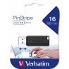 Memoria USB Verbatim Unidad PinStripe 16 GB Color Negro