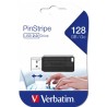 Memoria usb Verbatim PinStripe, 128GB, USB 2.0, Color Negro, uso rudo