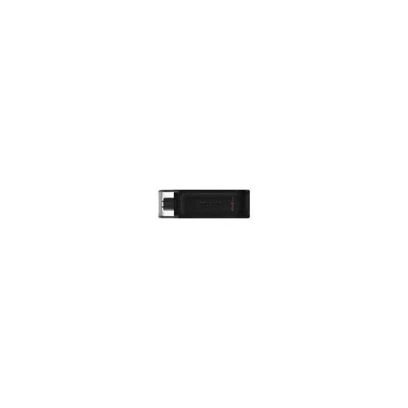 Memoria usb Tipo-C Kingston DataTraveler 70, 64GB, Color Negro, Tipo C