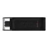 Memoria usb Tipo-C Kingston DataTraveler 70, 64GB, Color Negro, Tipo C