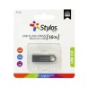 Memoria USB Stylos Tech, 16GB, USB 2.0, Metalica, Plata