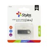 Memoria USB Stylos Tech, 16GB, USB 2.0, Metalica, Plata