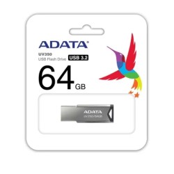 Memoria usb ADATA UV350 64GB, USB 3.0, Color Plata EOL