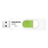 Memoria Usb ADATA UV320 128GB, 3.2 Gen 1 3.1, Factor de forma Deslizar, Color Verde, Blanco