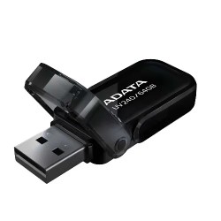 Memoria USB Adata UV240, 64GB, USB 2.0, Negro