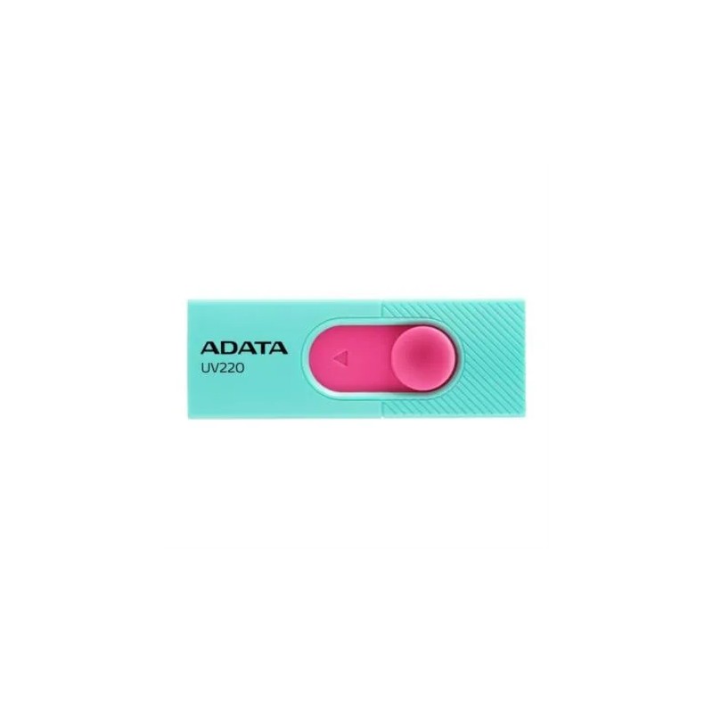 Memoria Usb Adata UV220, 32Gb, Retractil, Color turquesa/Rosa