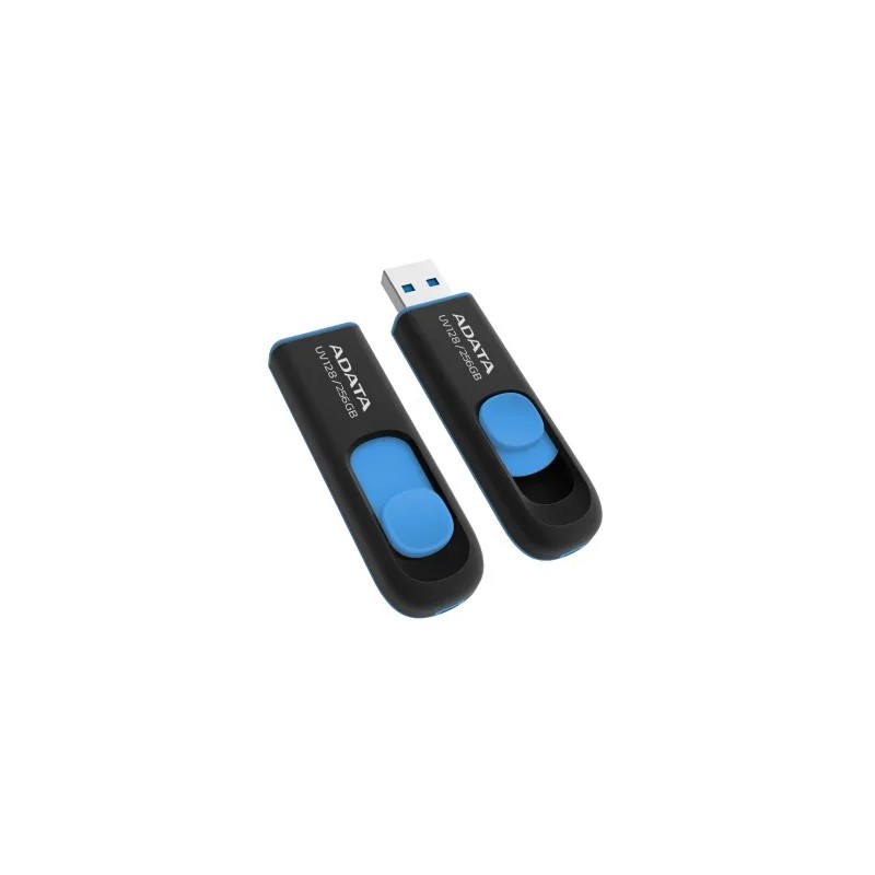 Memoria USB ADATA UV128 256GB USB tipo A, Color Negro/Azul