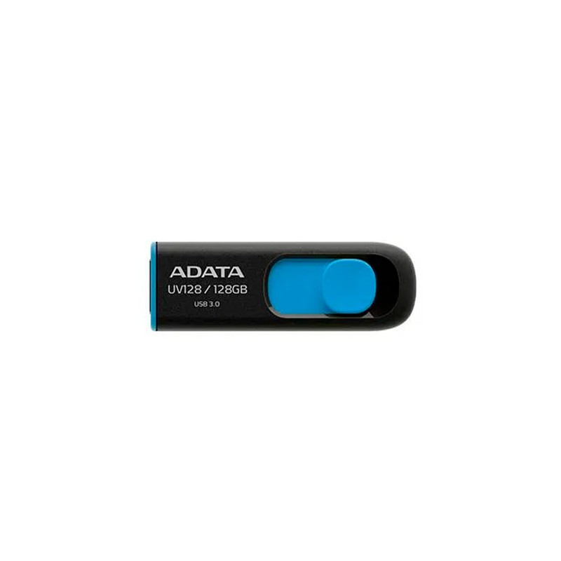 Memoria usb ADATA DashDrive UV128, 128GB, Usb 3.1, Color Negro/Azul