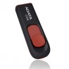 Memoria usb ADATA C008 64GB 64GB, 2.0, Factor de forma Deslizar, Color Negro/Rojo