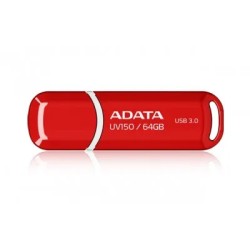 Memoria usb ADATA 64GB DashDrive UV150, 64GB, Factor de forma Tapa, Color Rojo