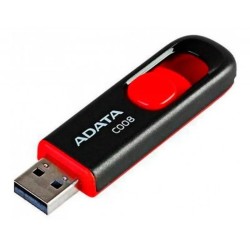 Memoria usb ADATA 32GB C008, Deslizable, Color Negro/Rojo