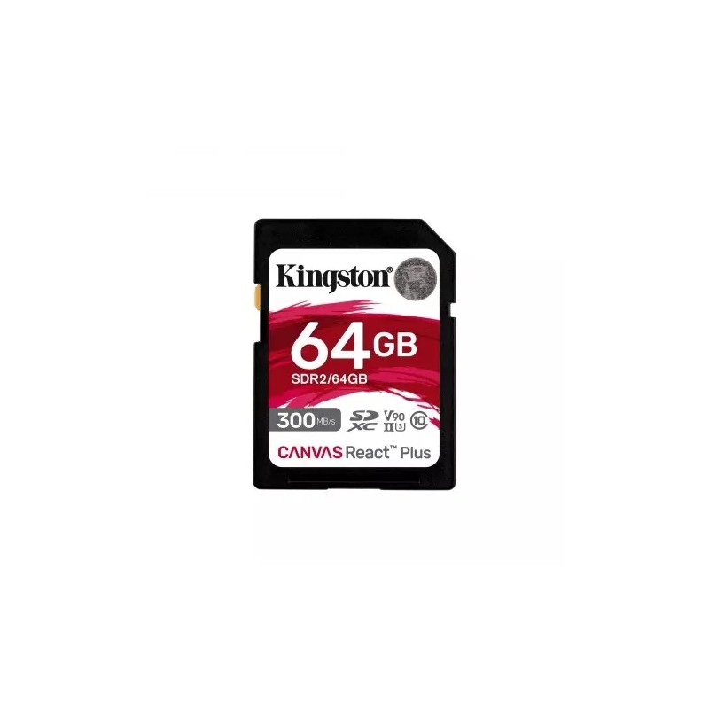 Memoria SD Kingston Canvas React Plus 64GB SD UHS-II Clase 10