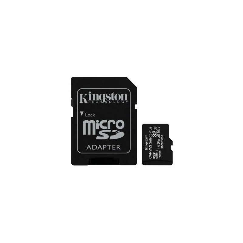 Memoria MicroSDHC Kingston Canvas Select Plus 32GB 100MB/s, Incluye Adaptador SD