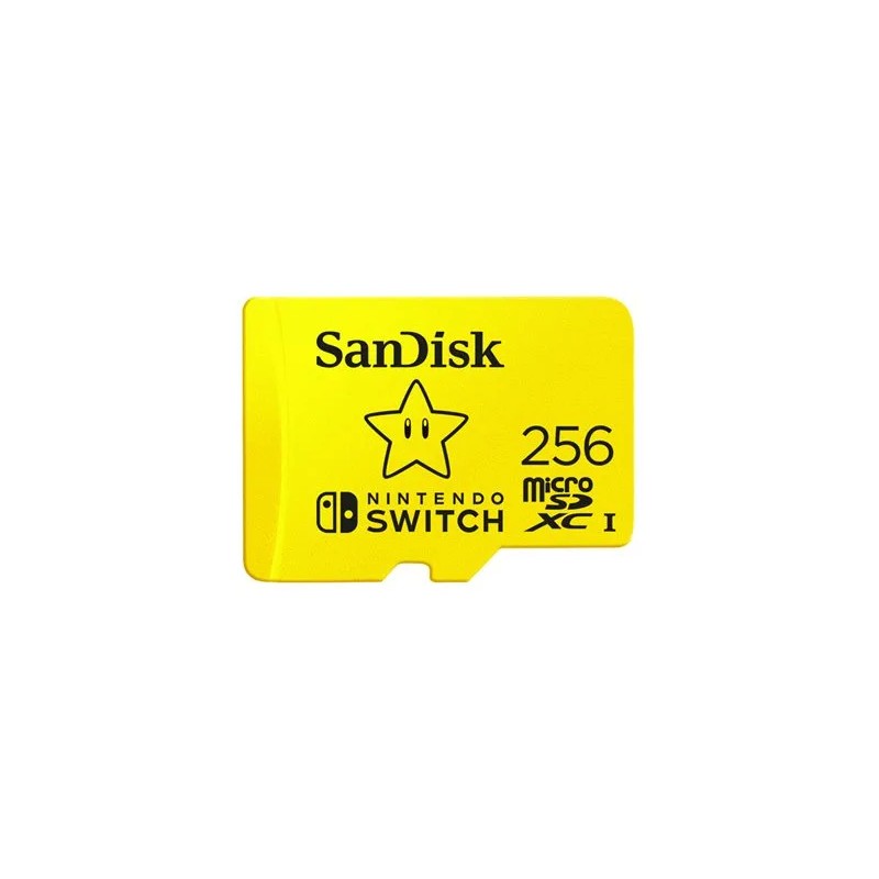 Memoria MicroSD SanDisk, 256 GB, 100 MB/s Lectura, 90 MB/s Escritura, Nintendo Switch, Edicion Mario Bros