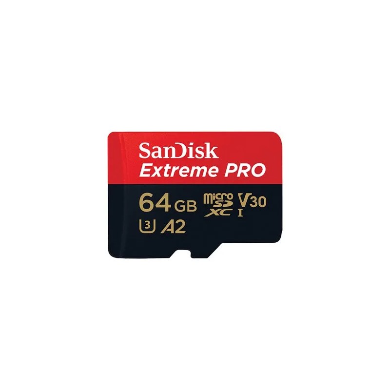 Memoria MicroSD Sandisk 64GB Extreme Pro MicroSDxc Uhs-I Clase 10 Read 170 Mbps Write 90 Mbps