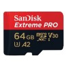 Memoria MicroSD Sandisk 64GB Extreme Pro MicroSDxc Uhs-I Clase 10 Read 170 Mbps Write 90 Mbps