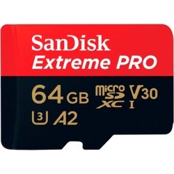 Memoria MicroSD Sandisk 64GB Extreme Pro MicroSDxc Uhs-I Clase 10 Read 170 Mbps Write 90 Mbps