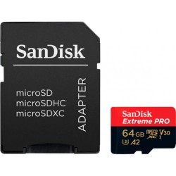 Memoria MicroSD Sandisk 64GB Extreme Pro MicroSDxc Uhs-I Clase 10 Read 170 Mbps Write 90 Mbps