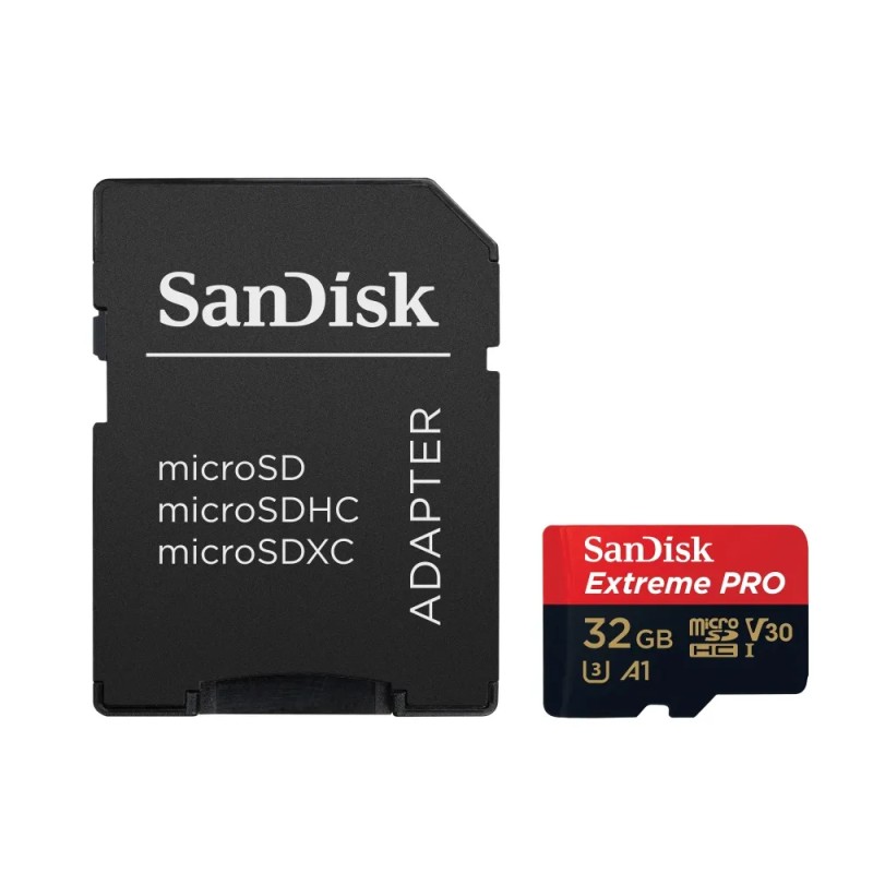 Memoria MicroSD Sandisk 32GB Extreme Pro MicroSDxc Uhs-II Clase 10 Read 275Mbps Write 100 Mbps con Adaptador Sd