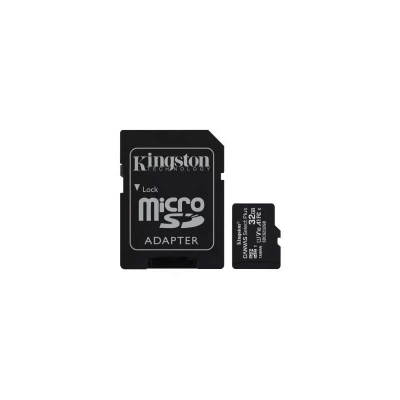 Memoria MicroSD Kingston Canvas Select Plus 32GB MicroSDxc Uhs-I Clase 10 3 Piezas con Adaptador