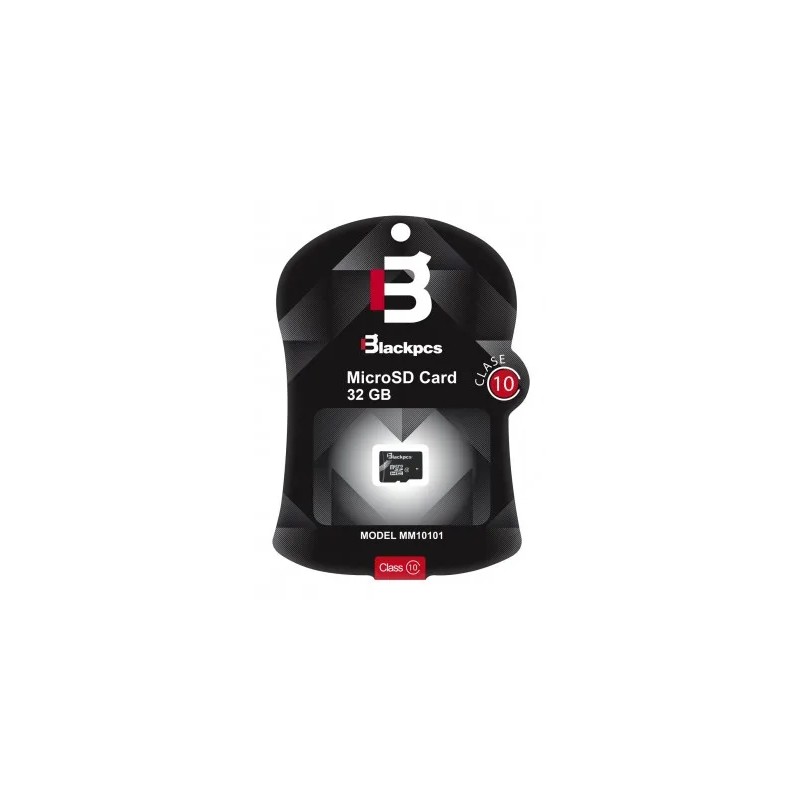Memoria MicroSD Blackpcs 32GB Sdhc Clase 10 Read 30Mb/S