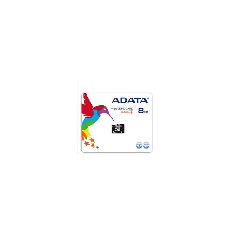 Memoria MicroSD Adata 8GB Sdhc Clase 4 Read 12Mb/S Write 4Mb/S