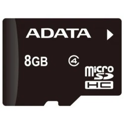 Memoria MicroSD Adata 8GB Sdhc Clase 4 Read 12Mb/S Write 4Mb/S